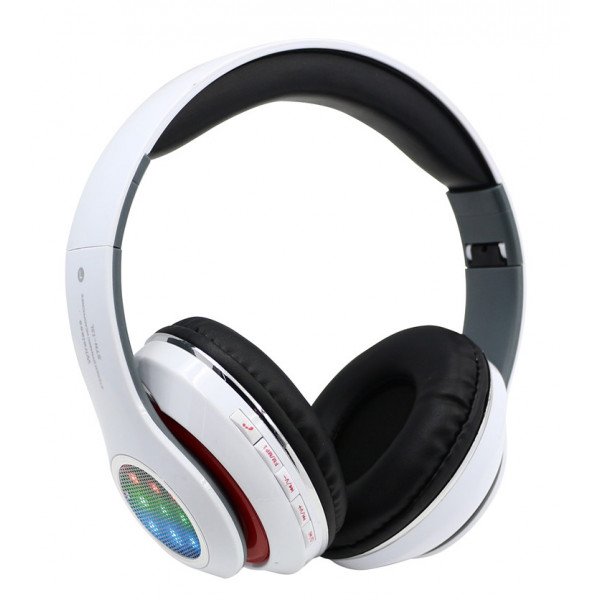 Wholesale LED Light HD Over the Head Wireless Bluetooth Stereo Headphone STN13L (White)